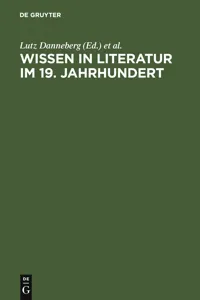 Wissen in Literatur im 19. Jahrhundert_cover