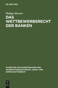 Das Wettbewerbsrecht der Banken_cover