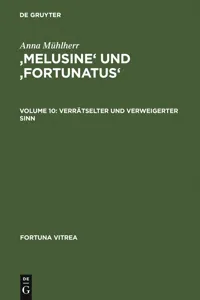 'Melusine' und 'Fortunatus'_cover