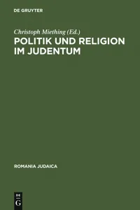 Politik und Religion im Judentum_cover