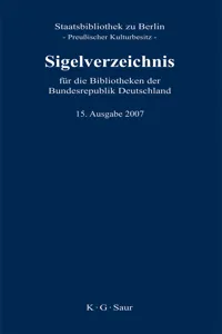 Sigelverzeichnis für die Bibliotheken der Bundesrepublik Deutschland_cover