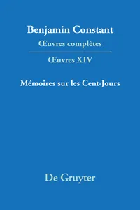 Mémoires sur les Cent-Jours_cover