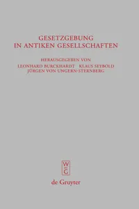 Gesetzgebung in antiken Gesellschaften_cover