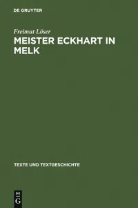 Meister Eckhart in Melk_cover