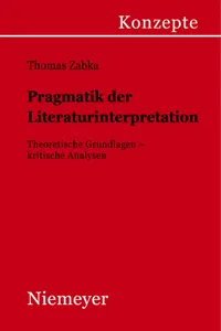 Pragmatik der Literaturinterpretation_cover