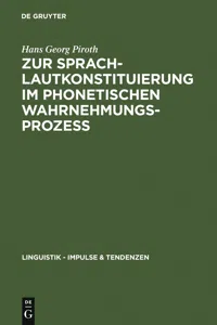 Zur Sprachlautkonstituierung im phonetischen Wahrnehmungsprozess_cover