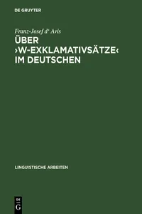 Über ›w-Exklamativsätze‹ im Deutschen_cover