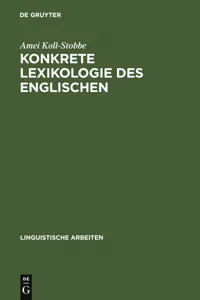 Konkrete Lexikologie des Englischen_cover