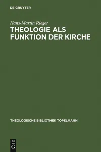 Theologie als Funktion der Kirche_cover