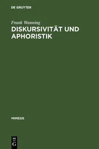 Diskursivität und Aphoristik_cover