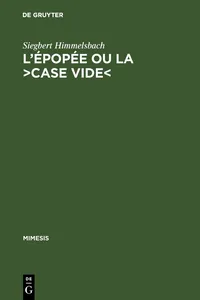 L'épopée ou la >case vide<_cover