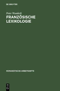 Französische Lexikologie_cover