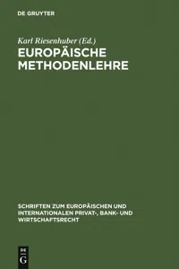 Europäische Methodenlehre_cover