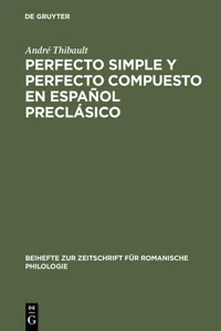 Perfecto simple y perfecto compuesto en español preclásico_cover