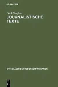 Journalistische Texte_cover