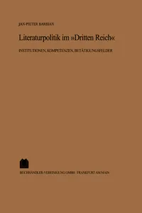 Literaturpolitik im "Dritten Reich"_cover