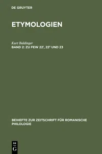 Zu FEW 22¹, 22² und 23_cover