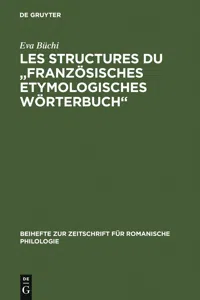 Les Structures du "Französisches Etymologisches Wörterbuch"_cover