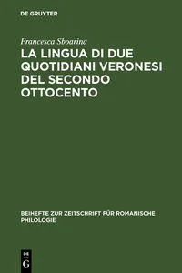 La lingua di due quotidiani veronesi del secondo Ottocento_cover