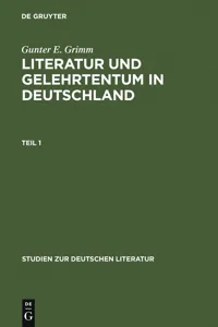 Literatur und Gelehrtentum in Deutschland_cover