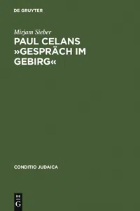 Paul Celans »Gespräch im Gebirg«_cover