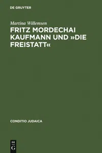 Fritz Mordechai Kaufmann und »Die Freistatt«_cover