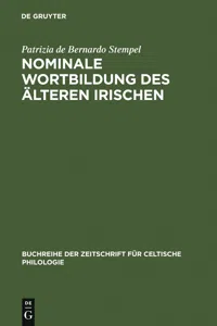 Nominale Wortbildung des älteren Irischen_cover