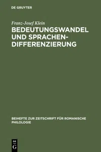 Bedeutungswandel und Sprachendifferenzierung_cover