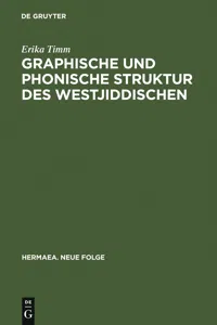 Graphische und phonische Struktur des Westjiddischen_cover