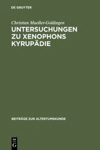 Untersuchungen zu Xenophons Kyrupädie_cover