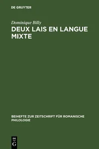 Deux lais en langue mixte_cover