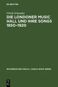 Die Londoner Music Hall und ihre Songs 1850–1920_cover