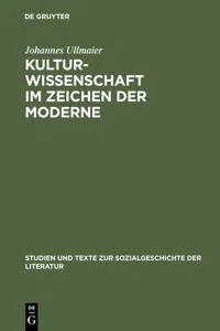 Kulturwissenschaft im Zeichen der Moderne_cover