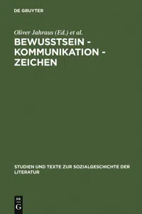 Bewußtsein – Kommunikation – Zeichen_cover