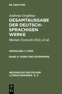 Oden und Epigramme_cover