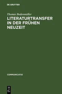 Literaturtransfer in der Frühen Neuzeit_cover