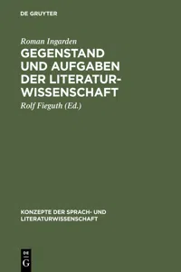 Gegenstand und Aufgaben der Literaturwissenschaft_cover