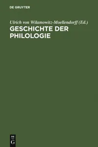 Geschichte der Philologie_cover