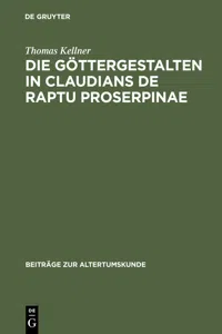 Die Göttergestalten in Claudians De raptu Proserpinae_cover