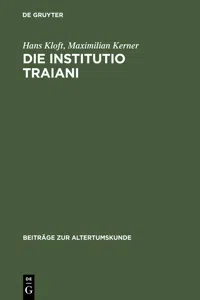 Die Institutio Traiani_cover