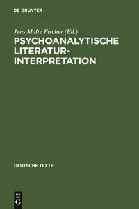 Psychoanalytische Literaturinterpretation_cover