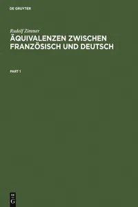 Äquivalenzen zwischen Französisch und Deutsch_cover