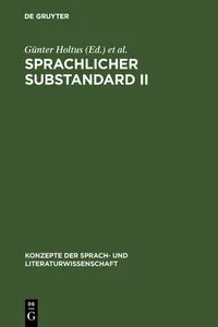 Sprachlicher Substandard II_cover