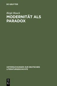 Modernität als Paradox_cover