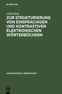 Zur Strukturierung von einsprachigen und kontrastiven elektronischen Wörterbüchern_cover