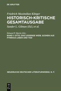 Otto. Das leidende Weib. Scenen aus Pyrrhus Leben und Tod_cover