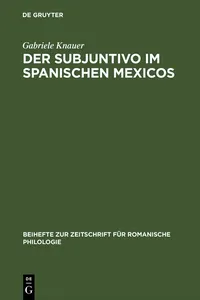 Der Subjuntivo im Spanischen Mexicos_cover