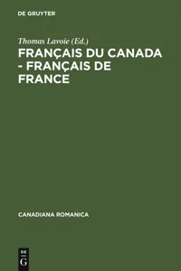 Français du Canada - Français de France_cover