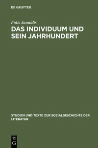 Das Individuum und sein Jahrhundert_cover