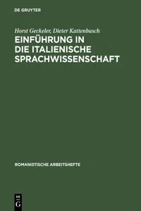 Einführung in die italienische Sprachwissenschaft_cover